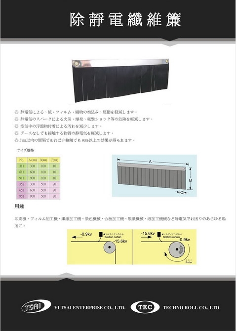 除靜電纖維簾